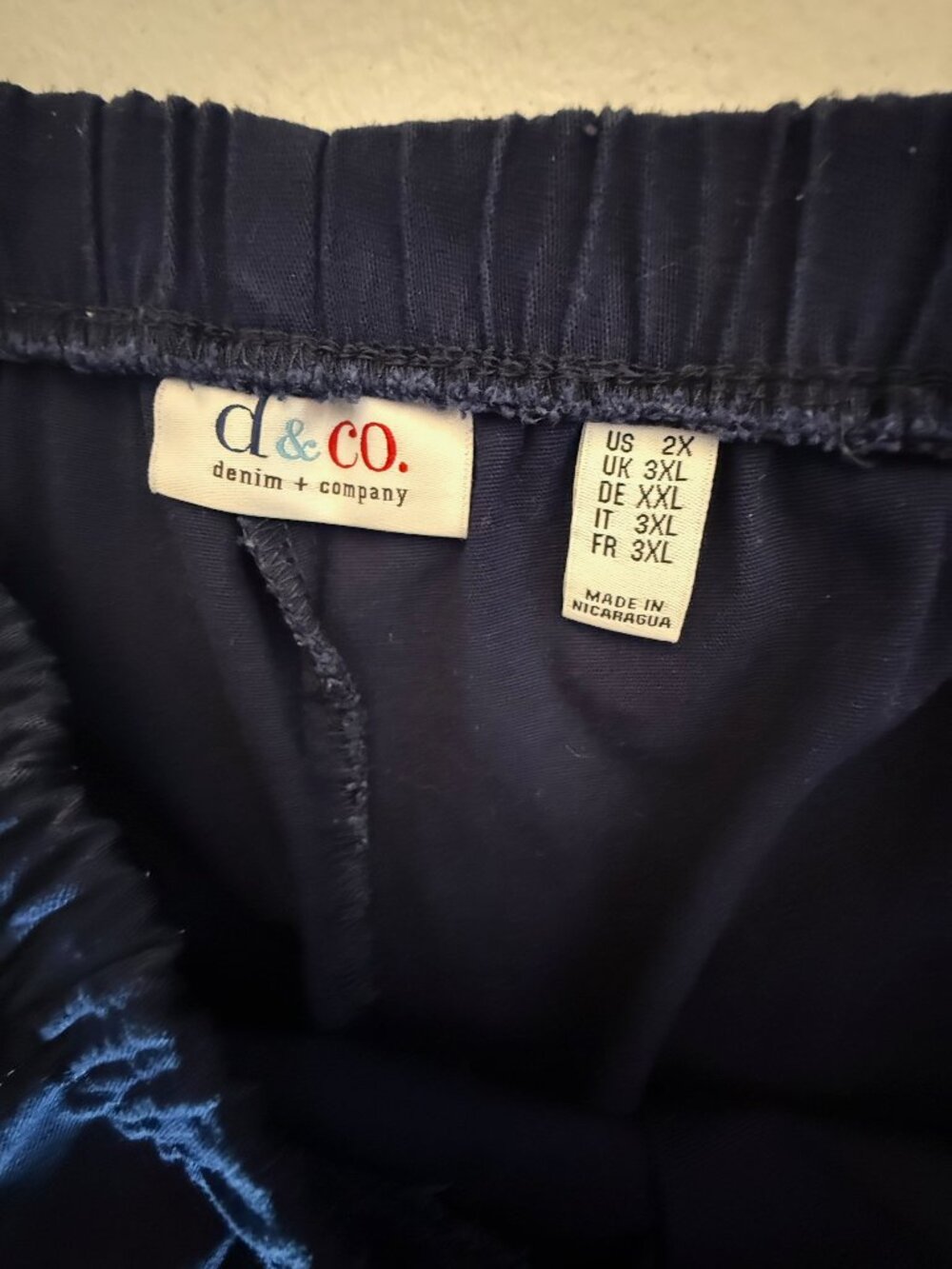 Denim & Company, Navy Pants, 2X
